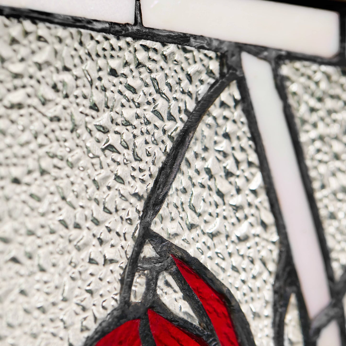 18.5"H Annabelle Red Cardinal Stained Glass Window Panel