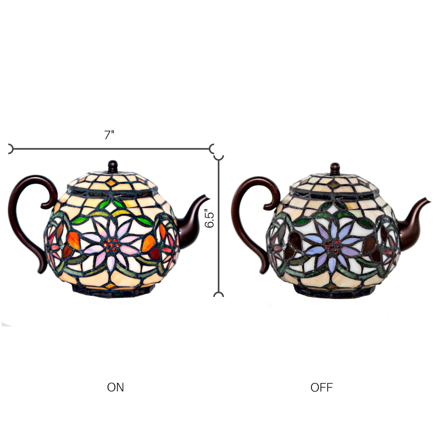 6.5"H Harleigh Yellow Teapot Accent Lamp