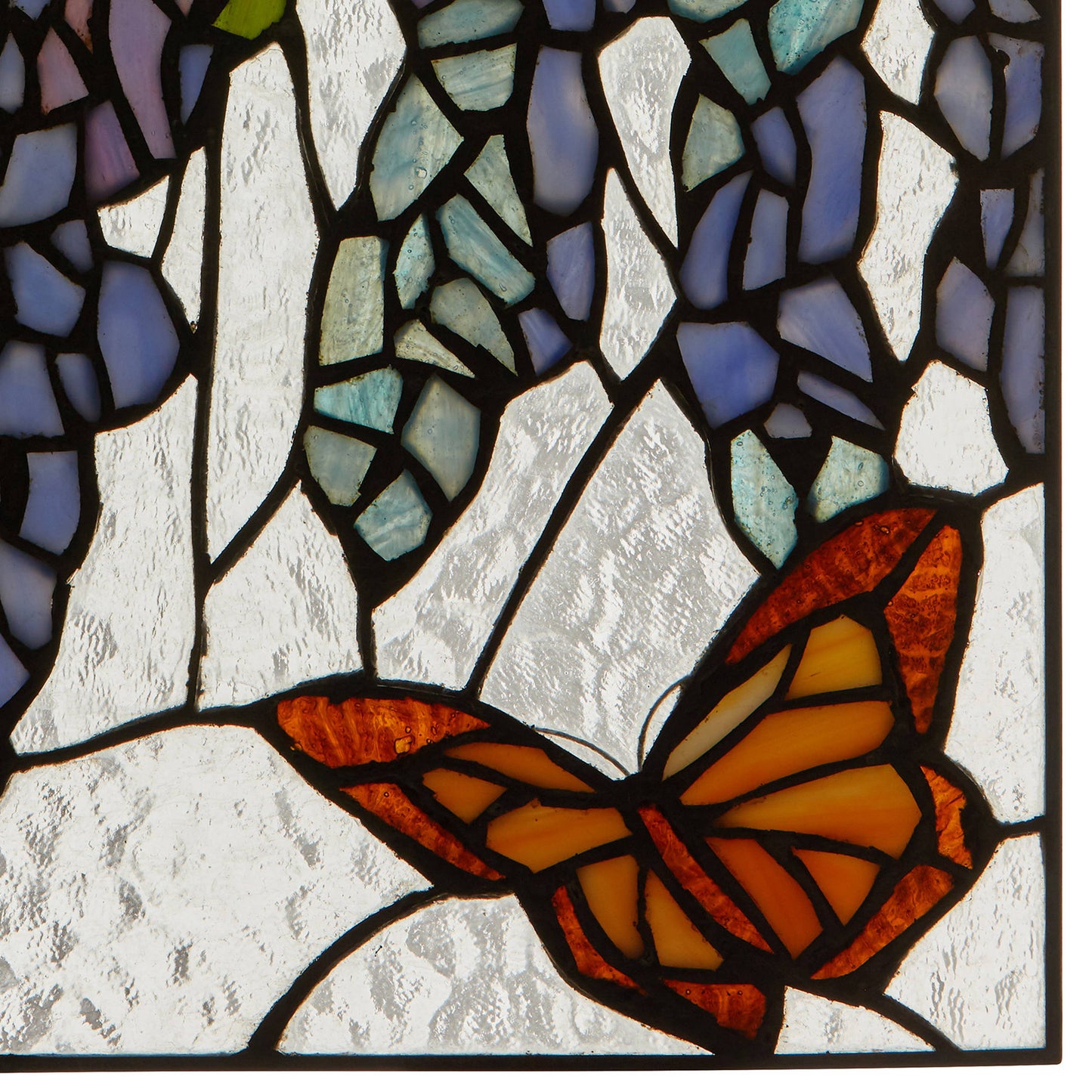12"H Irises Stained Glass Window Panel