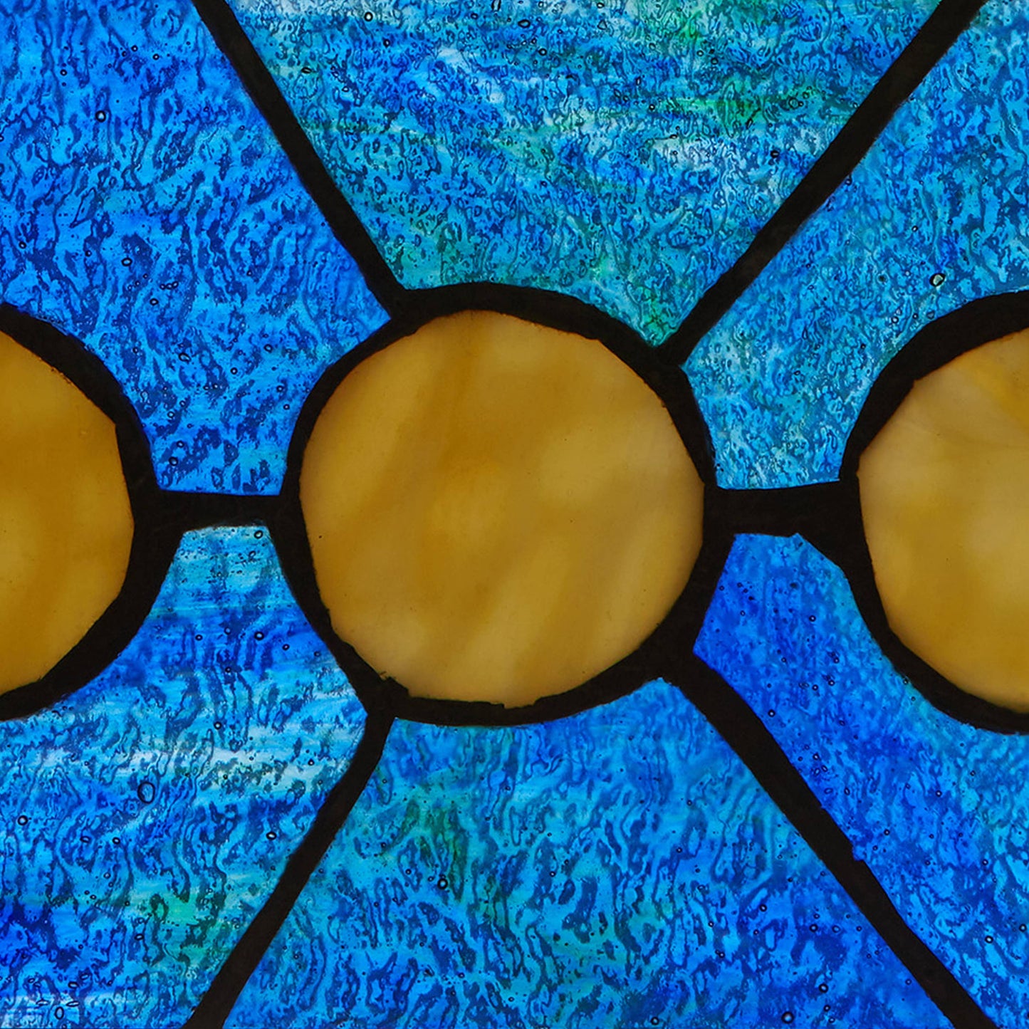 5"H Moon Phases Rectangular Stained Glass Window Panel