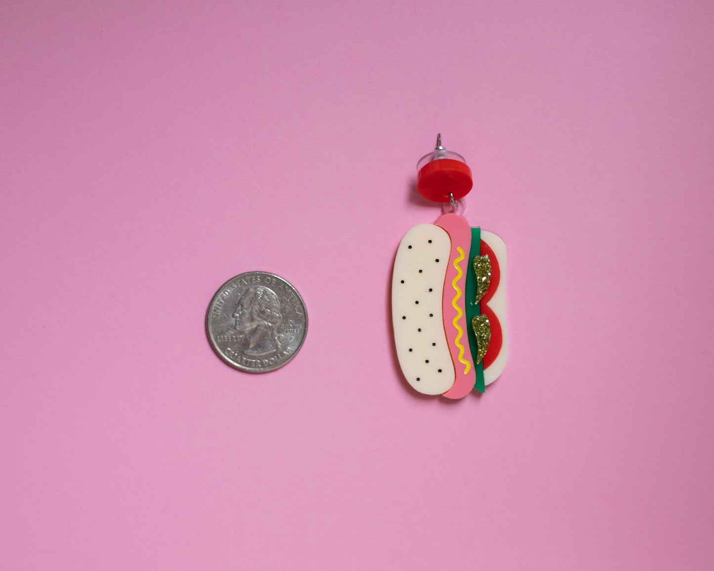 Chicago Style Hotdog Earrings