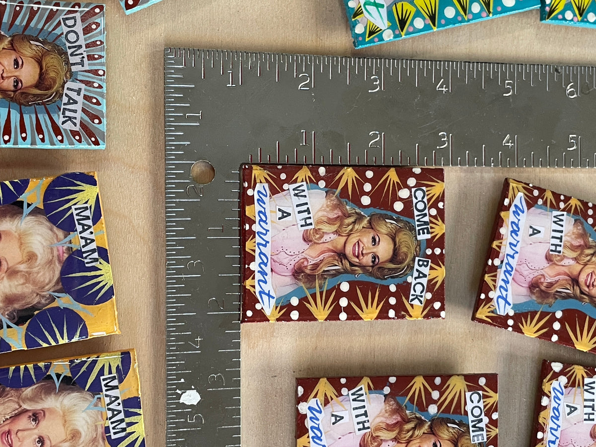Dolly Parton WARRANT mini-shrine magnet