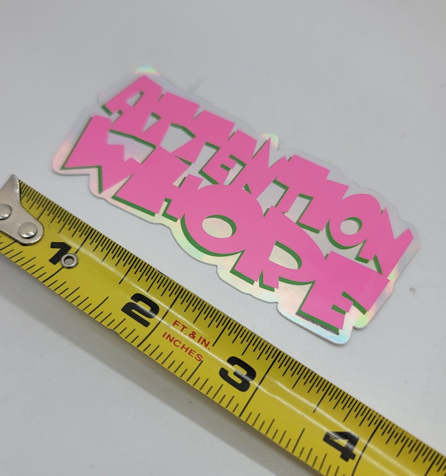 Attention Whore Limited Edition Black Light Glow Vinyl Sticker