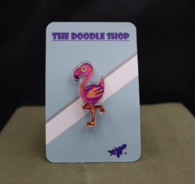 Acrylic Pin (Flamingo)