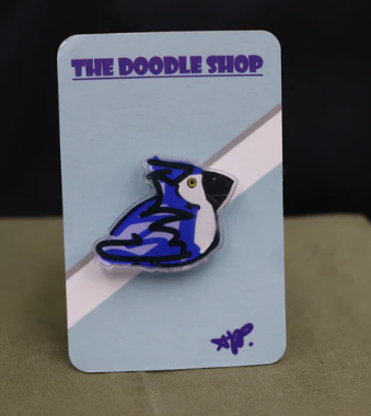 Acrylic Pin (Blue Jay)