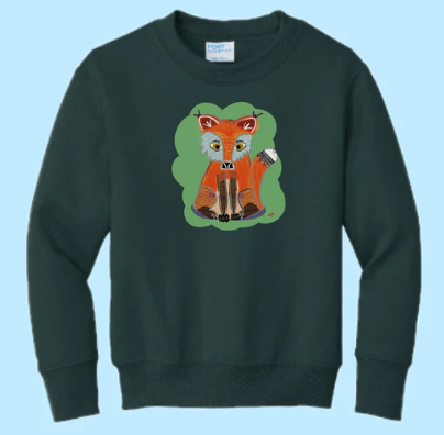 Fox Hand Pressed Graphic Sweatshirt (Youth)