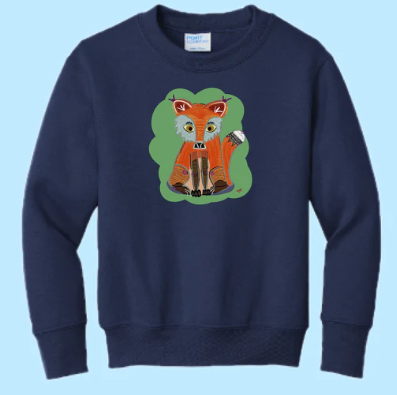 Fox Hand Pressed Graphic Sweatshirt (Youth)
