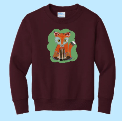 Fox Hand Pressed Graphic Sweatshirt (Youth)