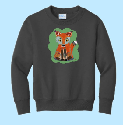 Fox Hand Pressed Graphic Sweatshirt (Youth)