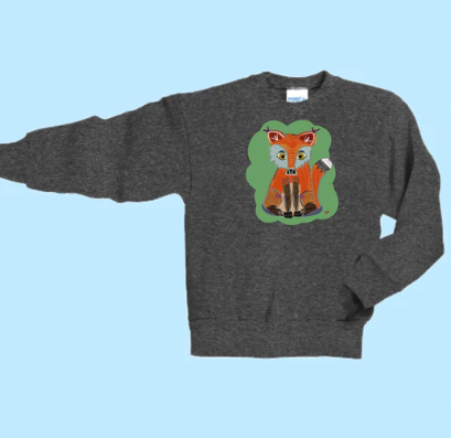 Fox Hand Pressed Graphic Sweatshirt (Youth)