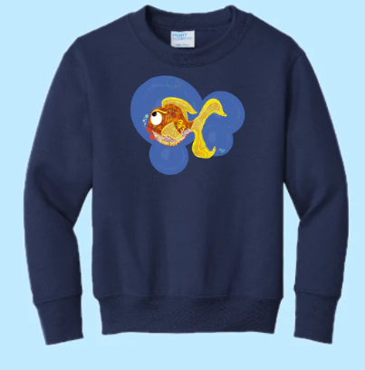 Goldfish Hand Pressed Graphic Sweatshirt (Youth)
