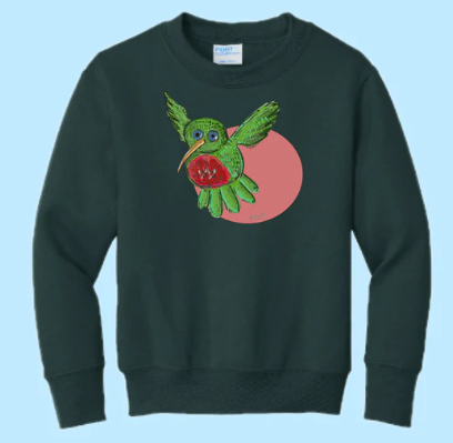 Hummingbird Hand Pressed Graphic Sweatshirt (Youth)