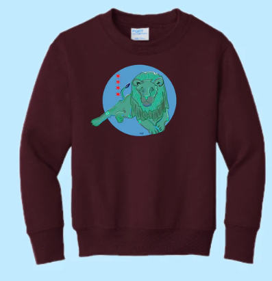 Lion Hand Pressed Graphic Sweatshirt (Youth)