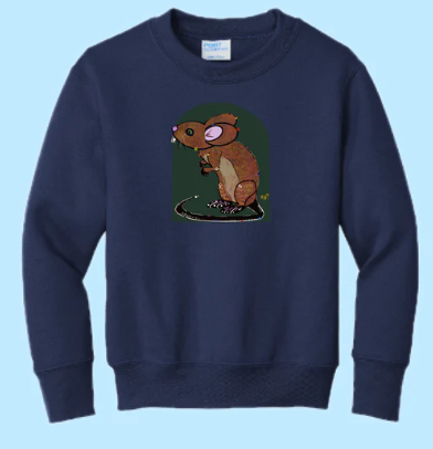 Mouse Hand Pressed Graphic Sweatshirt (Youth)
