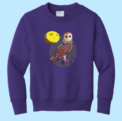 Owl Hand Pressed Graphic Sweatshirt (Youth)