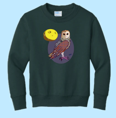 Owl Hand Pressed Graphic Sweatshirt (Youth)