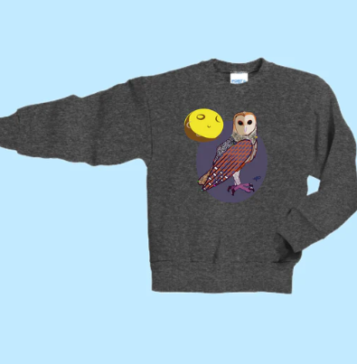 Owl Hand Pressed Graphic Sweatshirt (Youth)