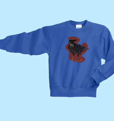 Raven Hand Pressed Graphic Sweatshirt (Youth)