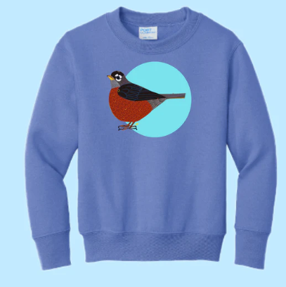 Robin Hand Pressed Graphic Sweatshirt (Youth)