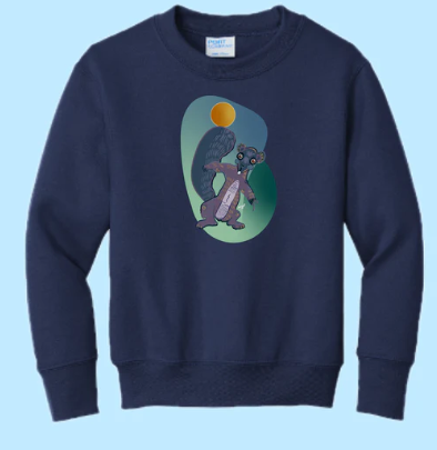 Squirrely Hand Pressed Graphic Sweatshirt (Youth)