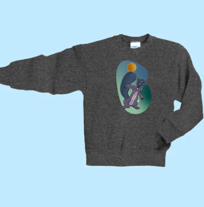 Squirrely Hand Pressed Graphic Sweatshirt (Youth)