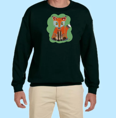 Fox Hand Pressed Graphic Sweatshirt