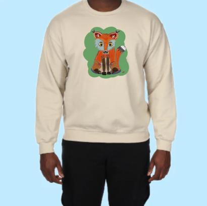 Fox Hand Pressed Graphic Sweatshirt
