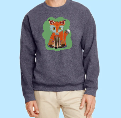 Fox Hand Pressed Graphic Sweatshirt