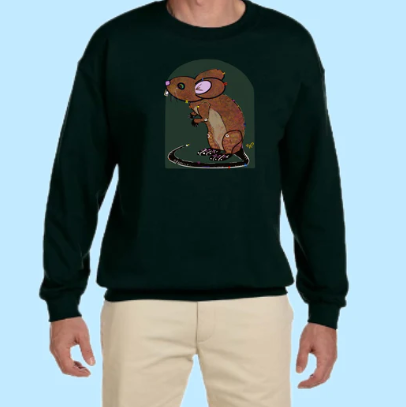 Mouse Hand Pressed Graphic Sweatshirt
