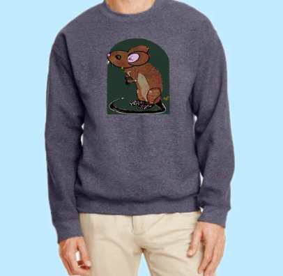 Mouse Hand Pressed Graphic Sweatshirt
