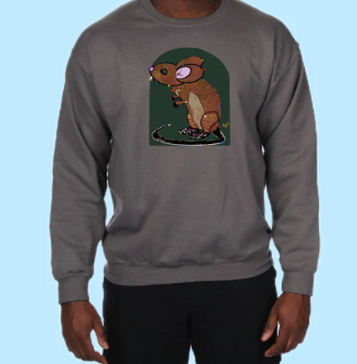 Mouse Hand Pressed Graphic Sweatshirt