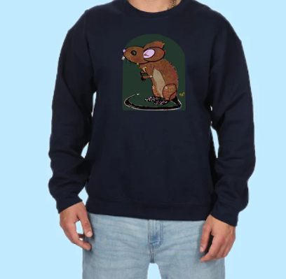 Mouse Hand Pressed Graphic Sweatshirt