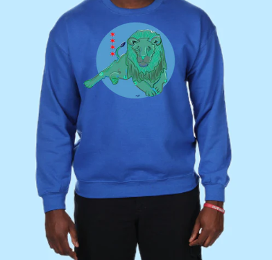 Lion Hand Pressed Graphic Sweatshirt
