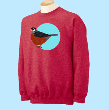 Robin Hand Pressed Graphic Sweatshirt