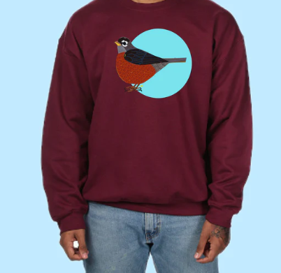 Robin Hand Pressed Graphic Sweatshirt