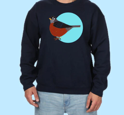 Robin Hand Pressed Graphic Sweatshirt