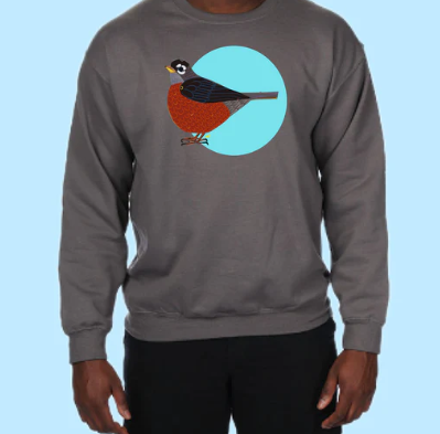 Robin Hand Pressed Graphic Sweatshirt