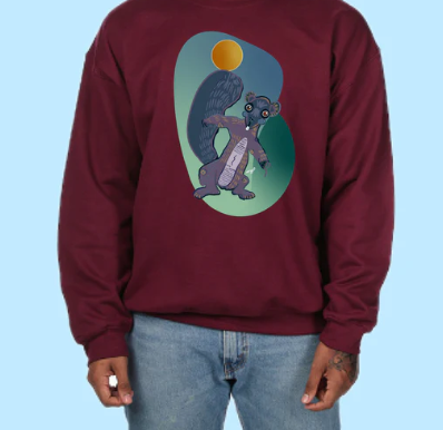 Squirrely Hand Pressed Graphic Sweatshirt