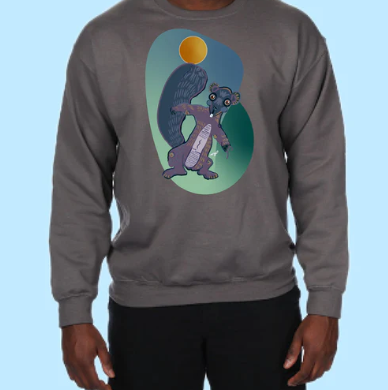 Squirrely Hand Pressed Graphic Sweatshirt