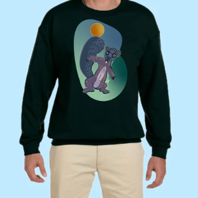 Squirrely Hand Pressed Graphic Sweatshirt