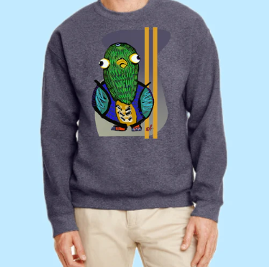 Pigeon Hand Pressed Graphic Sweatshirt