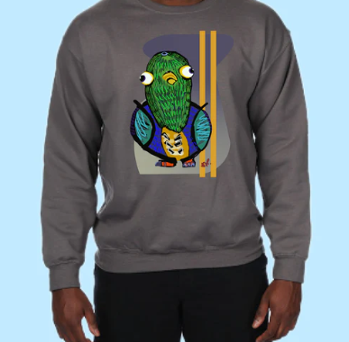 Pigeon Hand Pressed Graphic Sweatshirt
