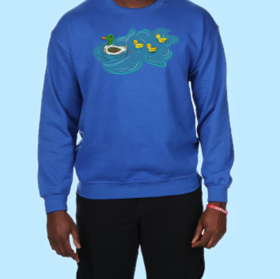 Ducklings Hand Pressed Graphic Sweatshirt