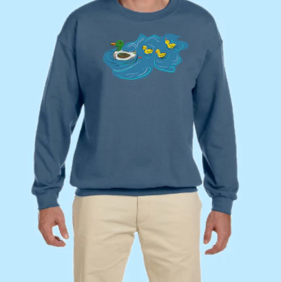 Ducklings Hand Pressed Graphic Sweatshirt