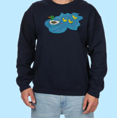 Ducklings Hand Pressed Graphic Sweatshirt