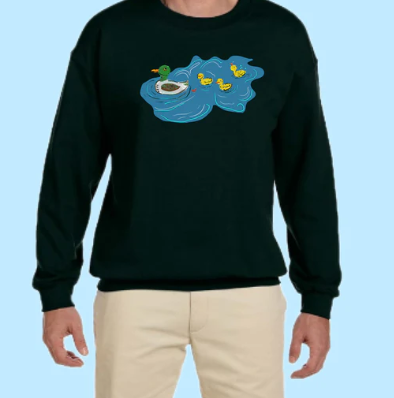 Ducklings Hand Pressed Graphic Sweatshirt