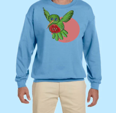 Hummingbird Hand Pressed Graphic Sweatshirt