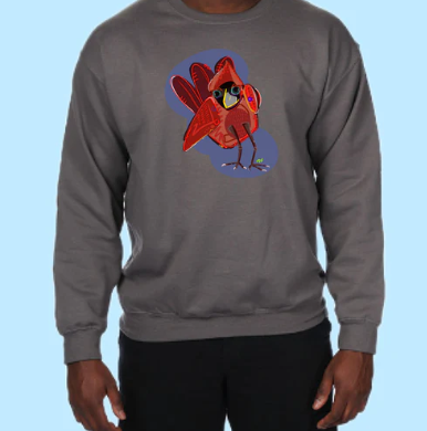 Cardinal Hand Pressed Graphic Sweatshirt