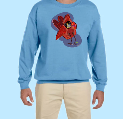 Cardinal Hand Pressed Graphic Sweatshirt