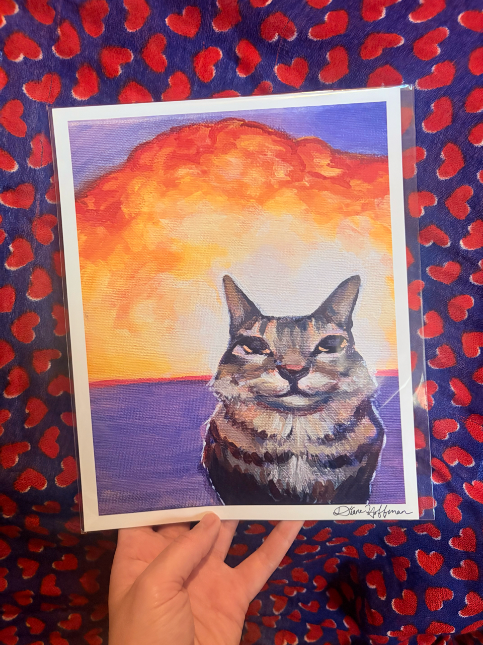explosion cat 8x10" print